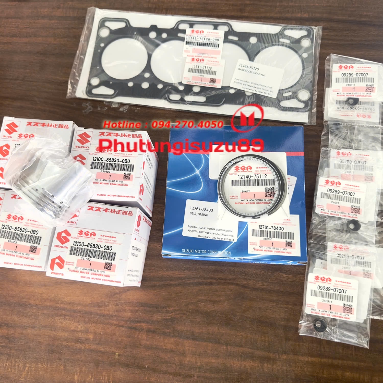 BỘ HƠI - PISTON XÉC MĂNG PHỚT GHIT MẶT MÁY CHÍNH HÃNG