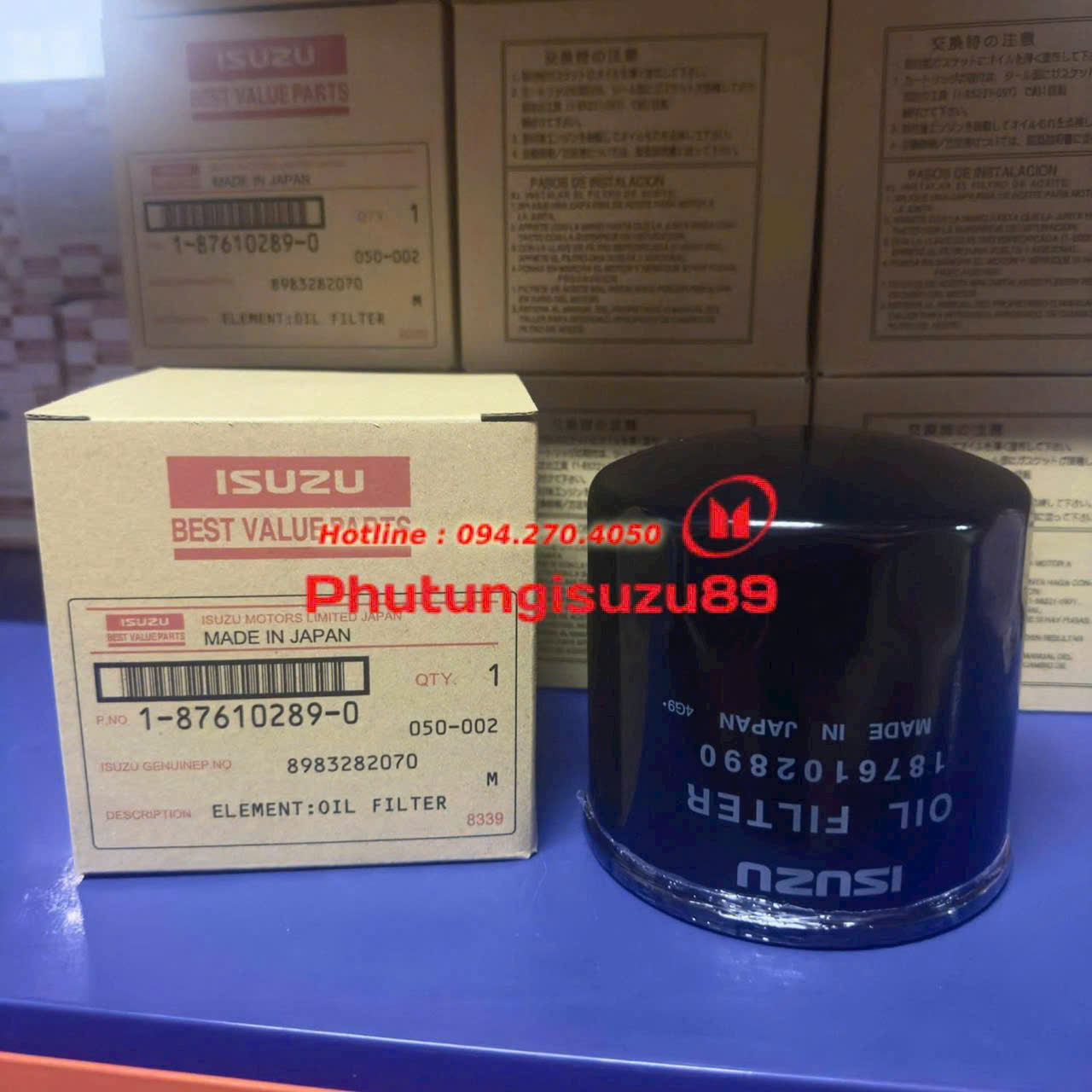 LỌC NHỚT 4HK1 ISUZU NQR FRR CHÍNH HÃNG